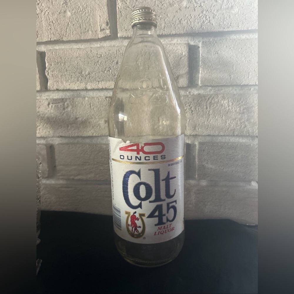 Colt 45 Malt Liquor 40 Ounce Bottle - Vintage